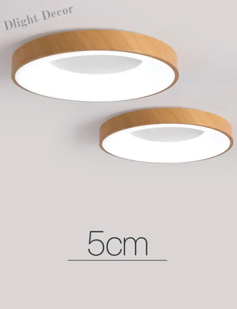 Modern Led Wood Grain Ceiling Lamp - Stylish Room Decoration For Every Space Ceiling Light