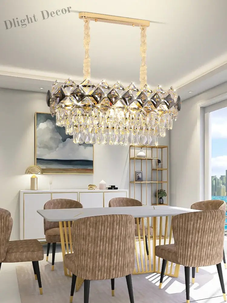 Modern Light Luxury Crystal Chandelier - A Stunning Main Lamp For Living Rooms Dining And Bedrooms