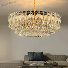 Modern Light Luxury Crystal Chandelier - Gold Finish For Dining And Living Rooms With Free Shipping