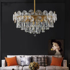 Modern Light Luxury Led Lotus Flower Crystal Ceiling Chandelier - Elegance For Living Rooms