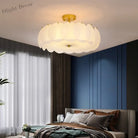 Modern Light Luxury Round Glass Ceiling Chandelier - Ideal For Living Room Decoration Bedroom Study