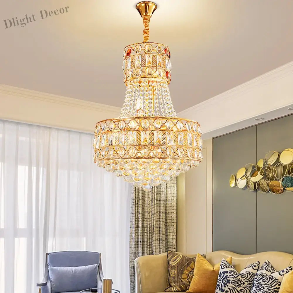 Modern Living Room Chandelier - Light Luxury Crystal Elegance For Dining Rooms Hotels Villas And