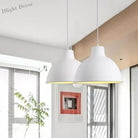 Modern Loft Style Dome Ceiling Light - 12’/14’ Dia Adjustable Cord Black/White Pendant Lights