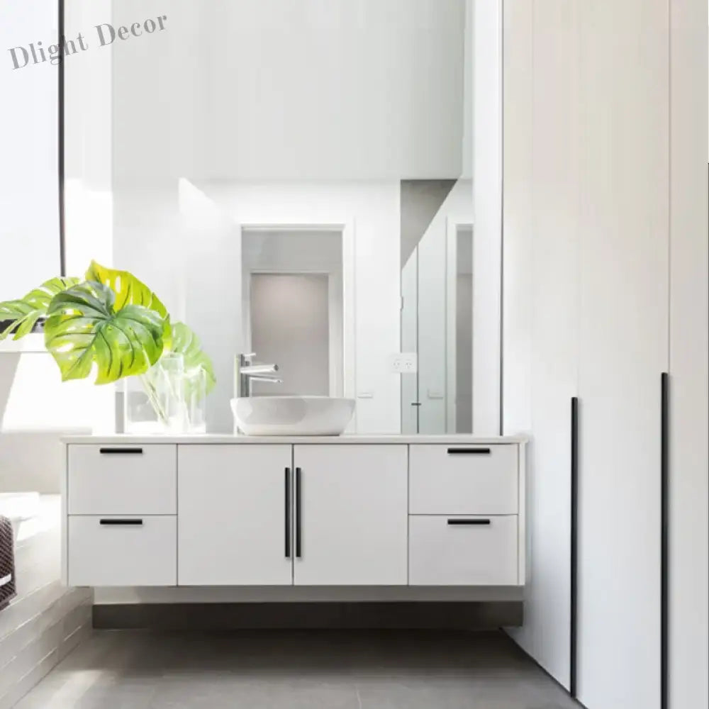 Modern Long T-Bar Aluminum Cabinet Handles – Brushed Gold Silver and Black Pulls for Drawers and Cupboards (700-1200mm)