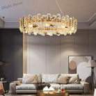 Modern Lustre Crystal Led Pendant Lights - Elegant Illumination For Living Dining And Bedroom