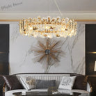 Modern Lustre Crystal Led Pendant Lights - Elegant Illumination For Living Dining And Bedroom