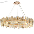 Modern Lustre Crystal Led Pendant Lights - Elegant Illumination For Living Dining And Bedroom