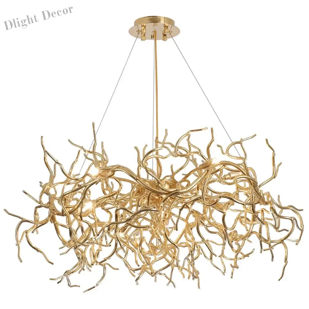 Modern Luxury Chandelier Lighting - Led Gold Branch For Living Rooms Dining And Home Decor With