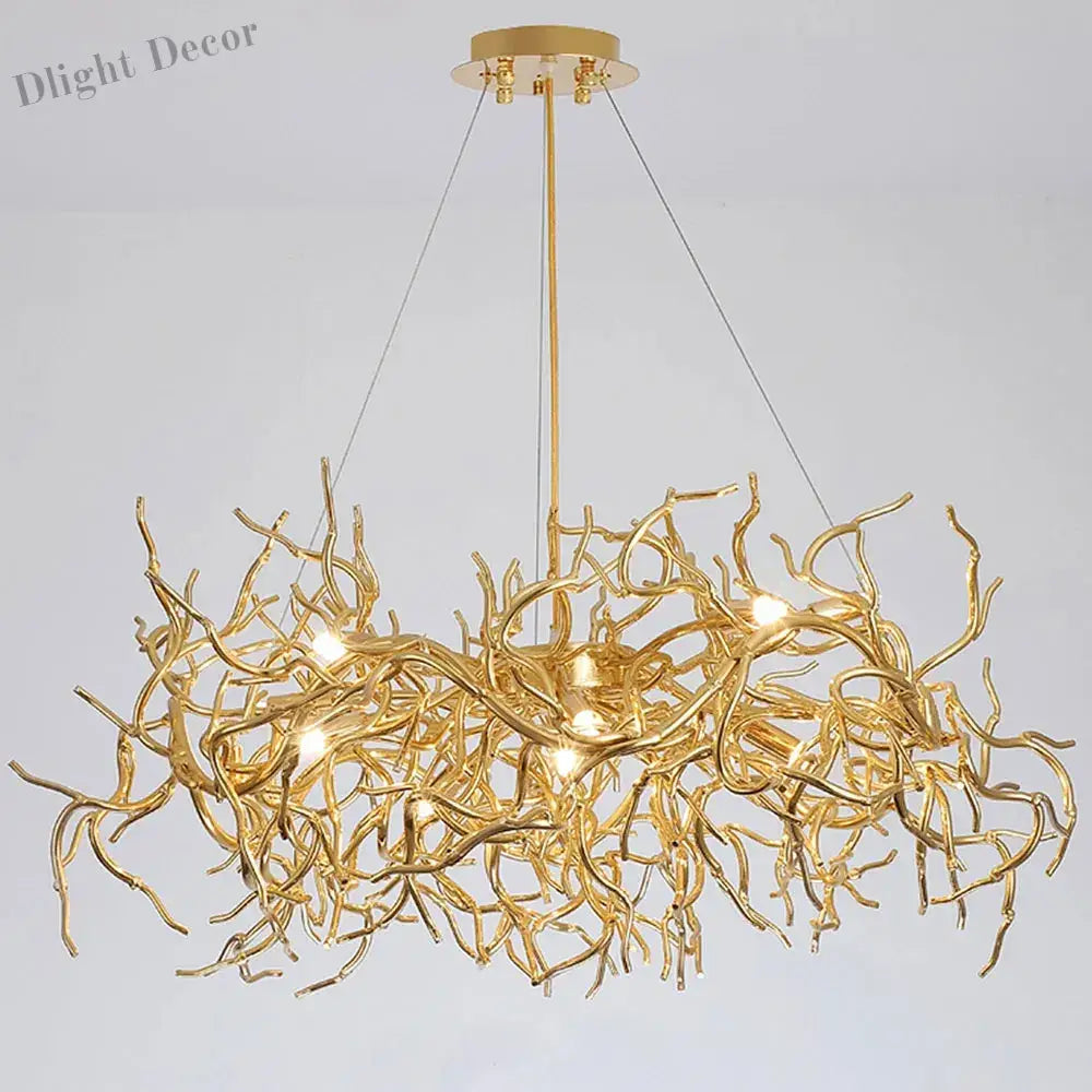 Modern Luxury Chandelier Lighting - Led Gold Branch For Living Rooms Dining And Home Decor With