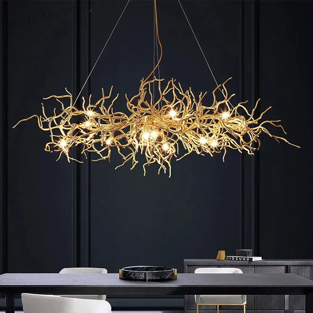 Modern Luxury Chandelier Lighting - Led Gold Branch For Living Rooms Dining And Home Decor With