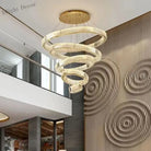 Modern Luxury Crystal Chandeliers - Golden Chandelier Lighting For Living Rooms Stairs And Duplex