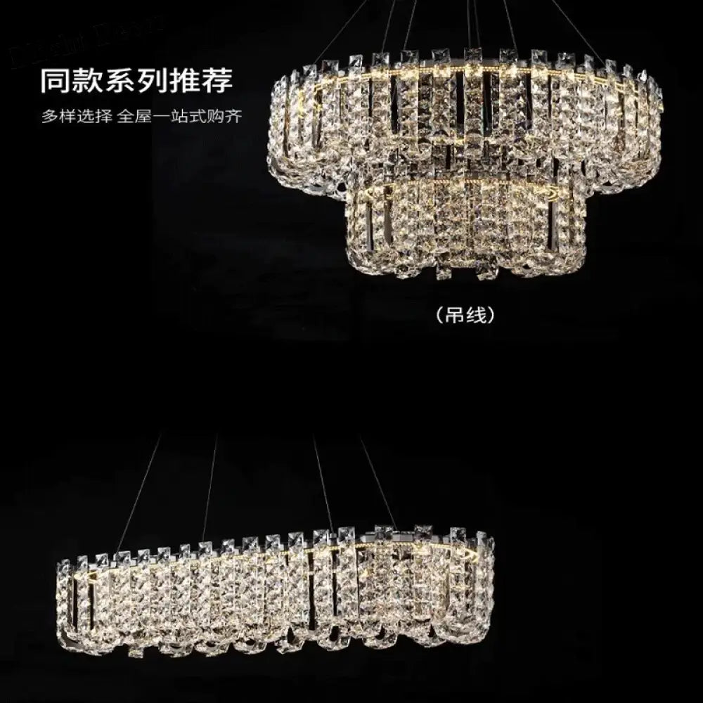 Modern Luxury Crystal Led Chandeliers - Illuminating Elegance For Living And Dining Rooms Chandelier