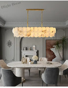 Modern Luxury Led Natural Marble Chandeliers - Illuminating Elegance For Living Dining And Kitchen