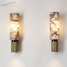 Modern Luxury Natural Marble Wall Lamp - Elegant Led Lighting For Living Room Bedroom And Bedside