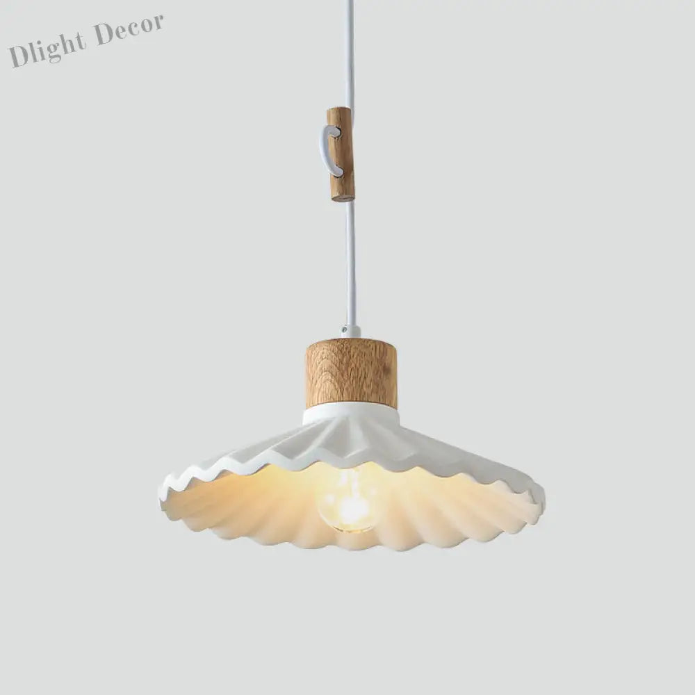 Modern Mini Colorful Pendant Light With Lovely Cement Saucer Shade For Bedroom