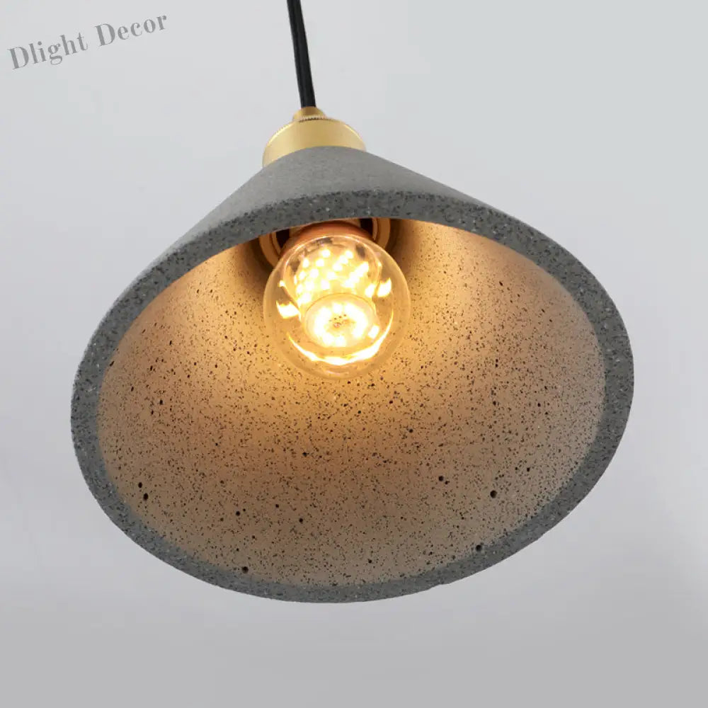 Modern Minimalism Meets Warmth: Concrete Pendant Lamp