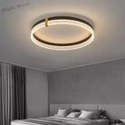 Modern Minimalist Led Bedroom Ceiling Lamp - Round Lights With Remote Control For Home Indoor