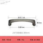 Modern Minimalist Pearl Black Cabinet Handles – European Style Wardrobe and Drawer Pulls 2970-96 Handles