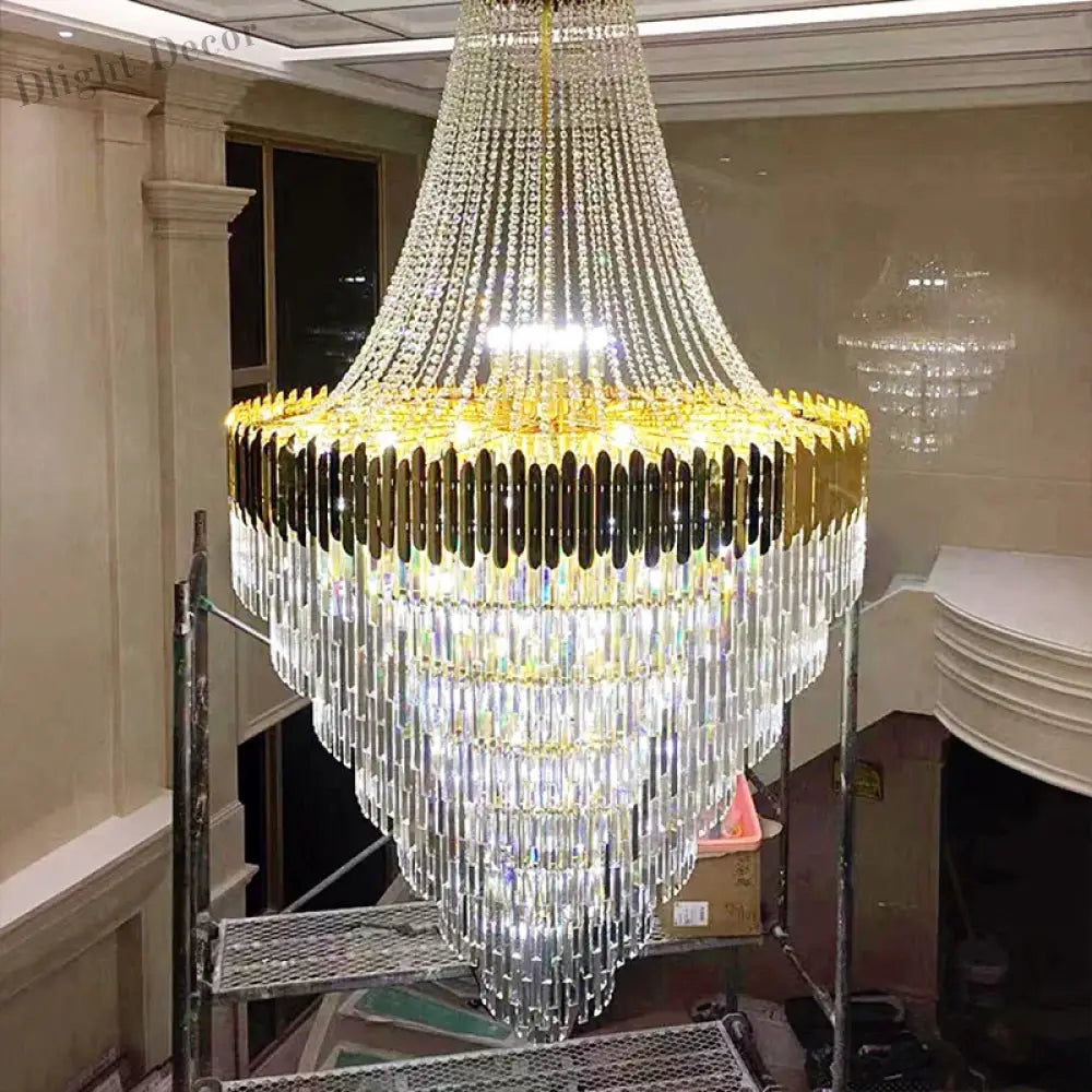 Modern Nordic Crystal Pendant Lights - Light Luxury Elegance For Villas Hotels And Double Staircase