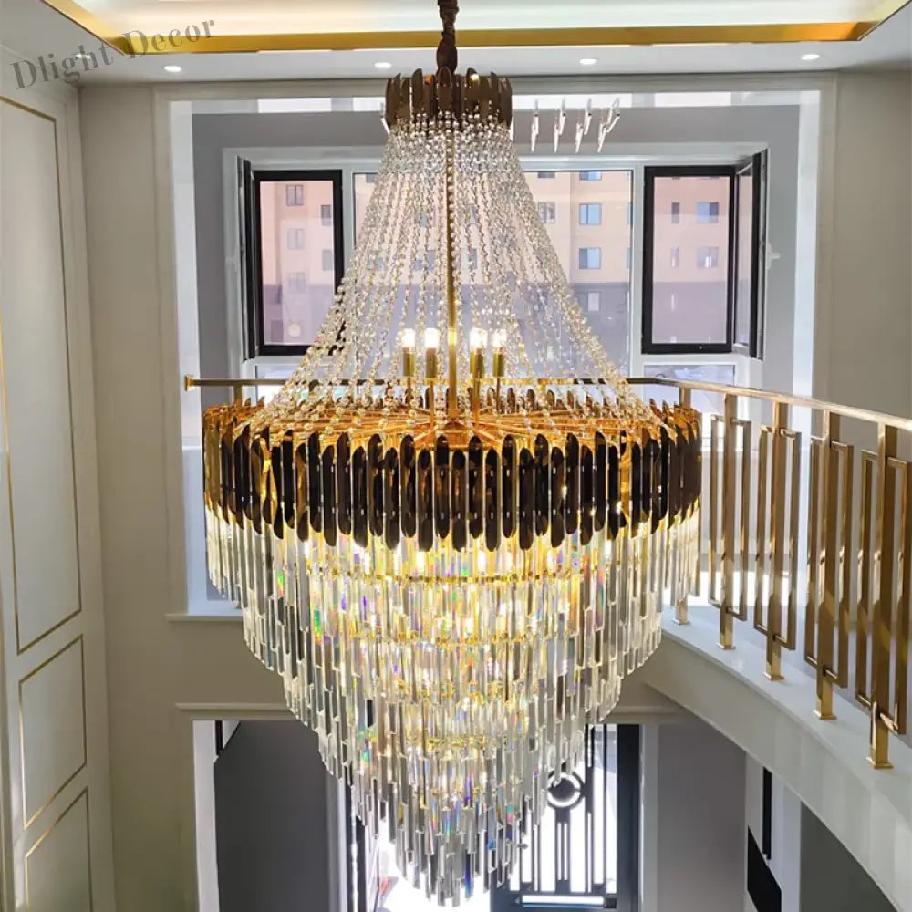 Modern Nordic Crystal Pendant Lights - Light Luxury Elegance For Villas Hotels And Double Staircase