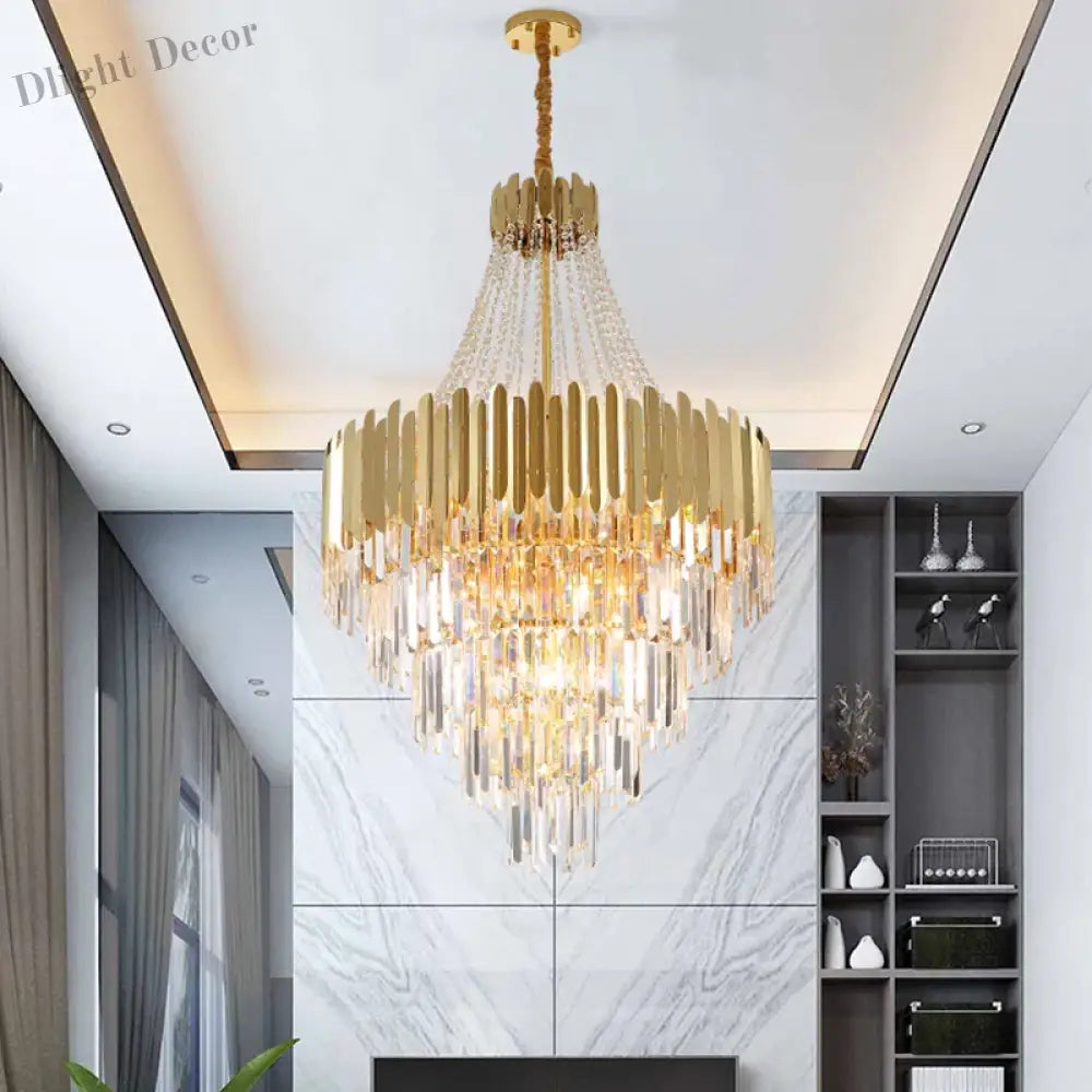 Modern Nordic Crystal Pendant Lights - Light Luxury Elegance For Villas Hotels And Double Staircase