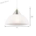 Modern Pendant Light: White Glass And Nickel Elegance