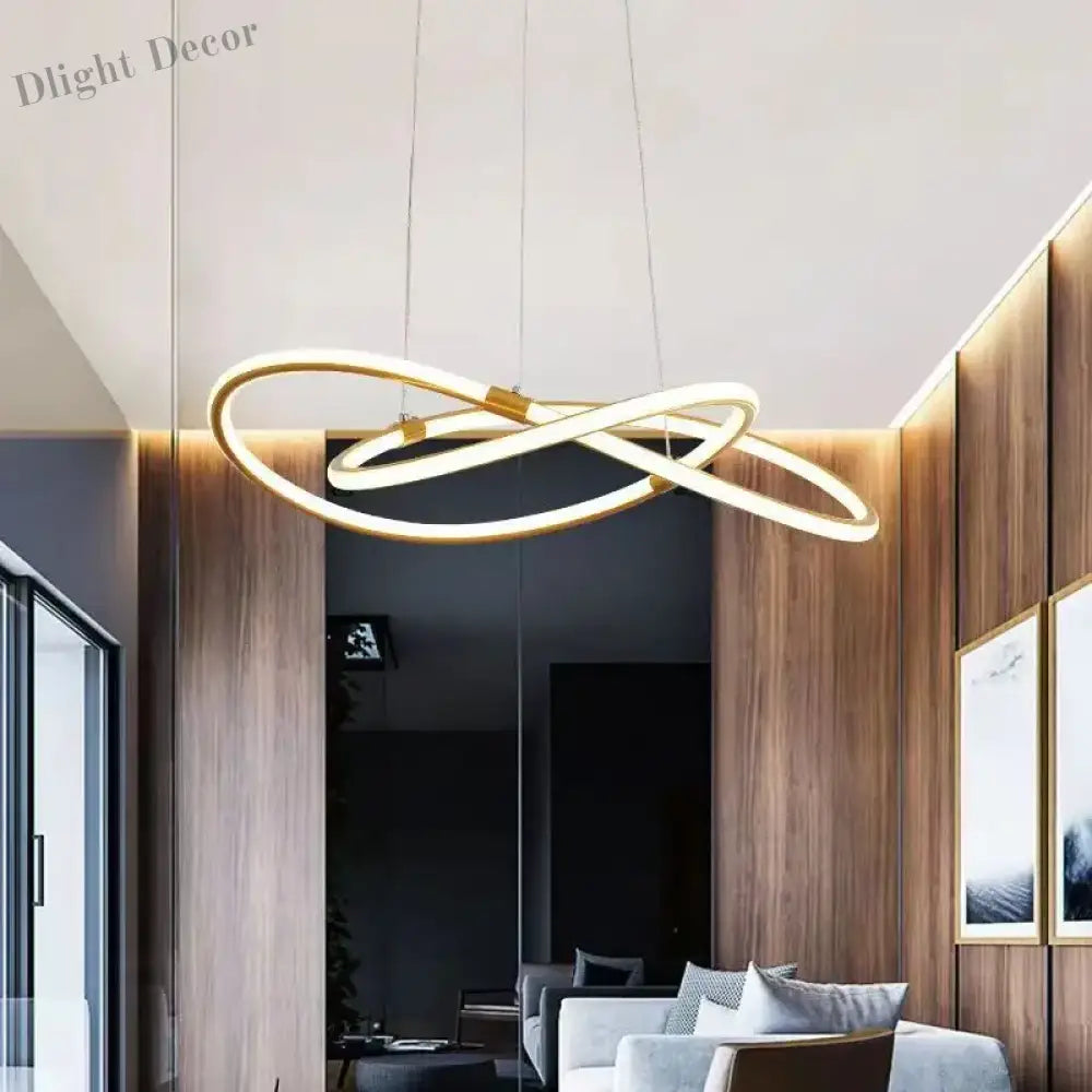 Modern Pendant Light With Remote Dimmable Control - Elegant Living Room Chandeliers Led Luminaire