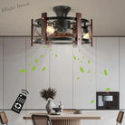 Modern Retro Ceiling Fan Light American Industrial Vintage Lamp 110V 260V Dining Room Bedroom