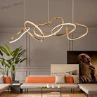 Modern Rose Gold Led Chandeliers - Elegant Lighting For Living And Dining Room Decor Pendant Lights