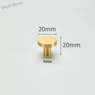 Modern Simple Solid Brass Cabinet Knobs – Wardrobe Handles and Kitchen Pulls 10 Knobs