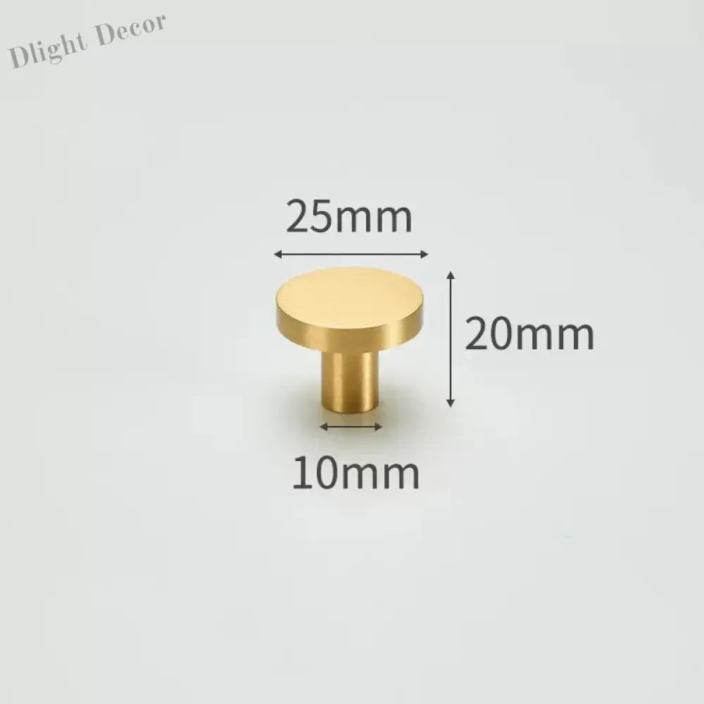 Modern Simple Solid Brass Cabinet Knobs – Wardrobe Handles and Kitchen Pulls 11 Knobs