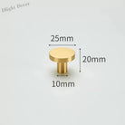 Modern Simple Solid Brass Cabinet Knobs – Wardrobe Handles and Kitchen Pulls 11 Knobs