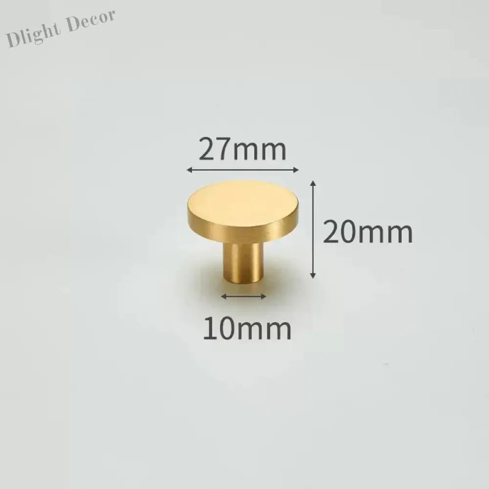 Modern Simple Solid Brass Cabinet Knobs – Wardrobe Handles and Kitchen Pulls 12 Knobs