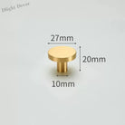 Modern Simple Solid Brass Cabinet Knobs – Wardrobe Handles and Kitchen Pulls 12 Knobs