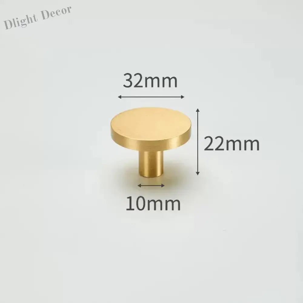 Modern Simple Solid Brass Cabinet Knobs – Wardrobe Handles and Kitchen Pulls 13 Knobs