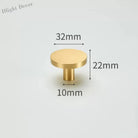 Modern Simple Solid Brass Cabinet Knobs – Wardrobe Handles and Kitchen Pulls 13 Knobs