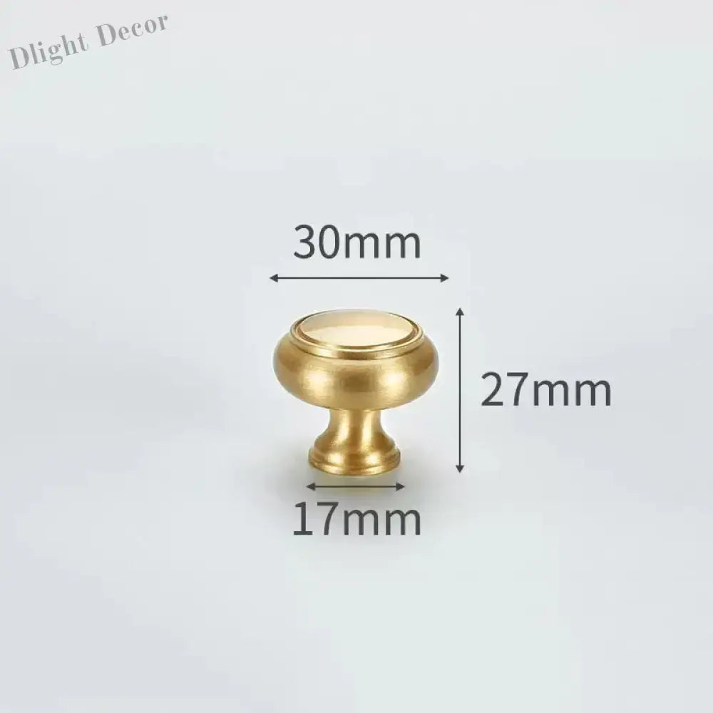 Modern Simple Solid Brass Cabinet Knobs – Wardrobe Handles and Kitchen Pulls 14 Knobs