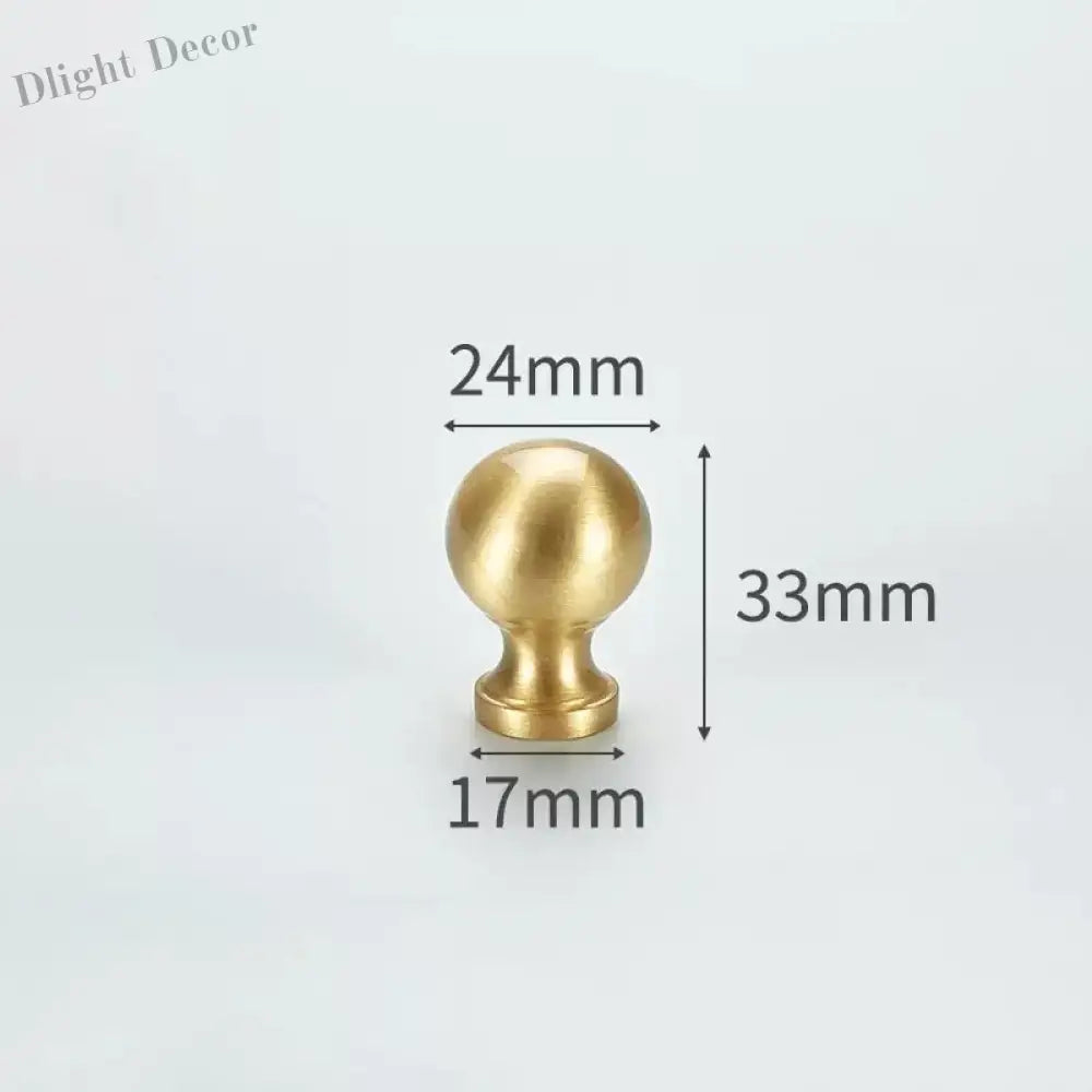 Modern Simple Solid Brass Cabinet Knobs – Wardrobe Handles and Kitchen Pulls 18 Knobs