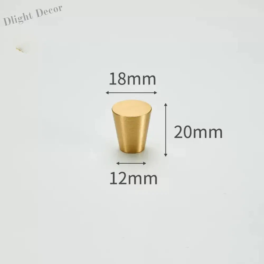Modern Simple Solid Brass Cabinet Knobs – Wardrobe Handles and Kitchen Pulls 3 Knobs