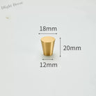Modern Simple Solid Brass Cabinet Knobs – Wardrobe Handles and Kitchen Pulls 3 Knobs