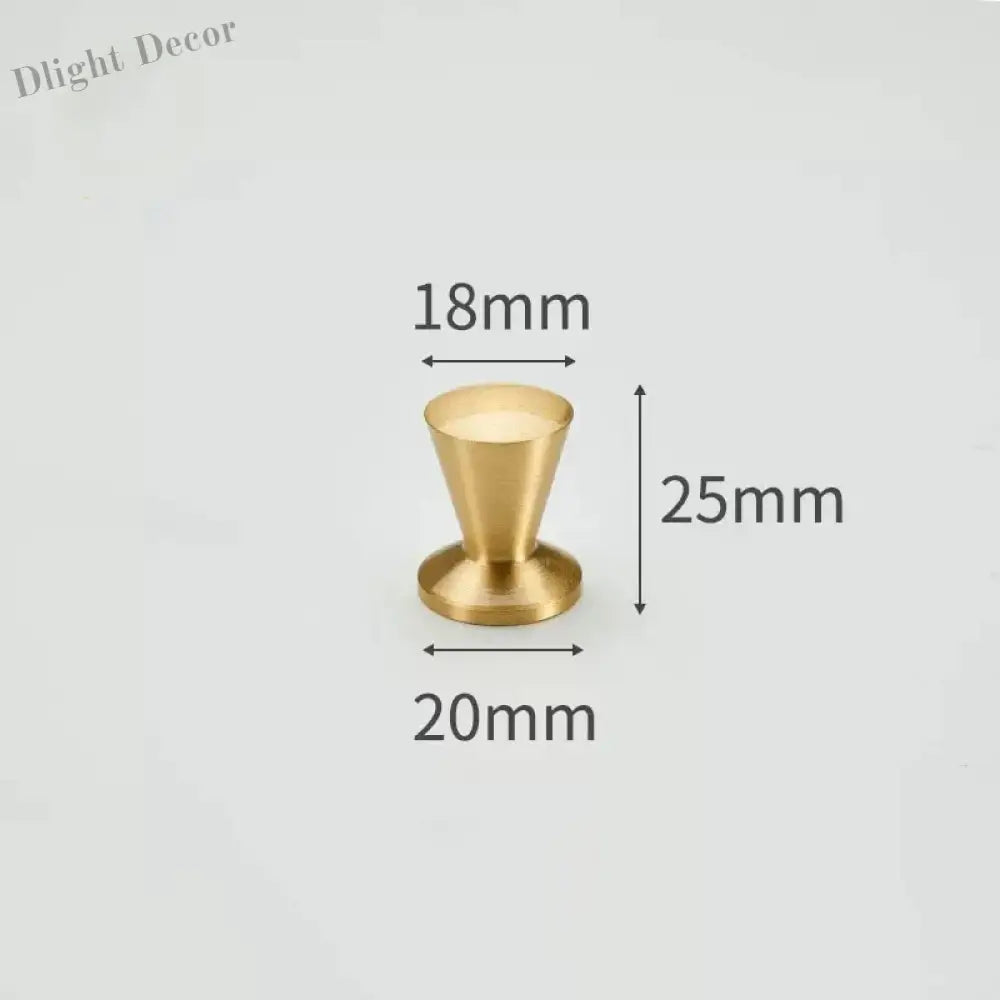 Modern Simple Solid Brass Cabinet Knobs – Wardrobe Handles and Kitchen Pulls 5 Knobs