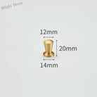 Modern Simple Solid Brass Cabinet Knobs – Wardrobe Handles and Kitchen Pulls 6 Knobs