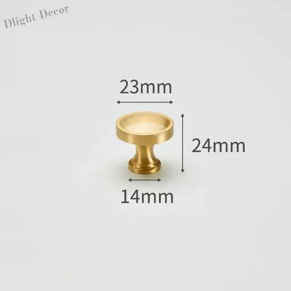 Modern Simple Solid Brass Cabinet Knobs – Wardrobe Handles and Kitchen Pulls 7 Knobs