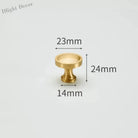Modern Simple Solid Brass Cabinet Knobs – Wardrobe Handles and Kitchen Pulls 7 Knobs