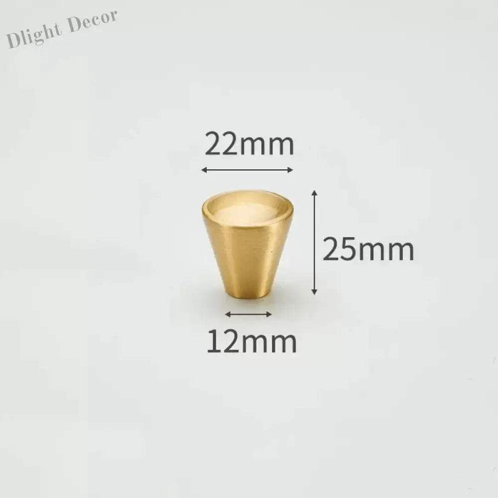 Modern Simple Solid Brass Cabinet Knobs – Wardrobe Handles and Kitchen Pulls 9 Knobs