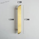 Modern Simple Wardrobe Handles – Brass Cabinet Knobs and Drawer Pulls for Furniture 172mm left Handle