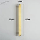 Modern Simple Wardrobe Handles – Brass Cabinet Knobs and Drawer Pulls for Furniture 272mm left Handle