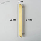 Modern Simple Wardrobe Handles – Brass Cabinet Knobs and Drawer Pulls for Furniture 272mm right Handle