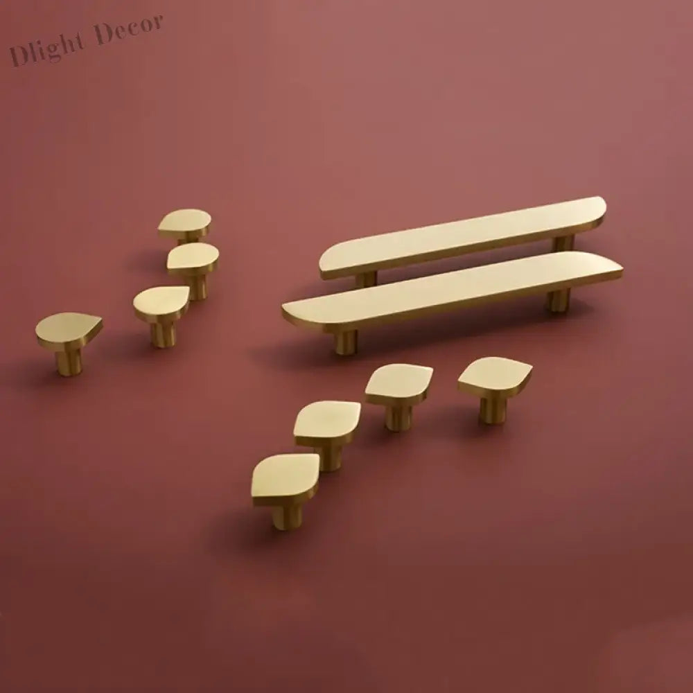 Modern Simple Wardrobe Handles – Brass Cabinet Knobs and Drawer Pulls for Furniture Handle