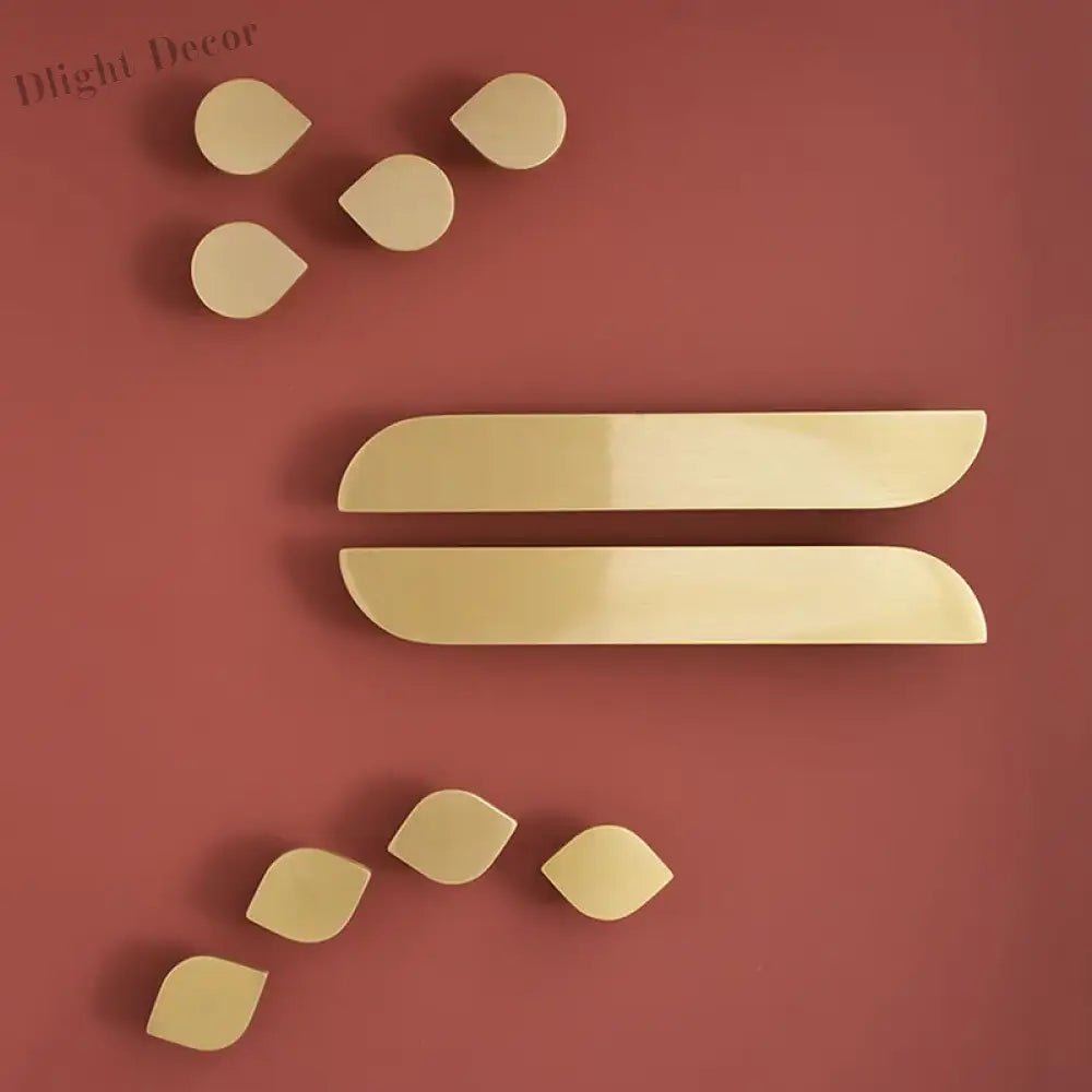Modern Simple Wardrobe Handles – Brass Cabinet Knobs and Drawer Pulls for Furniture Handle